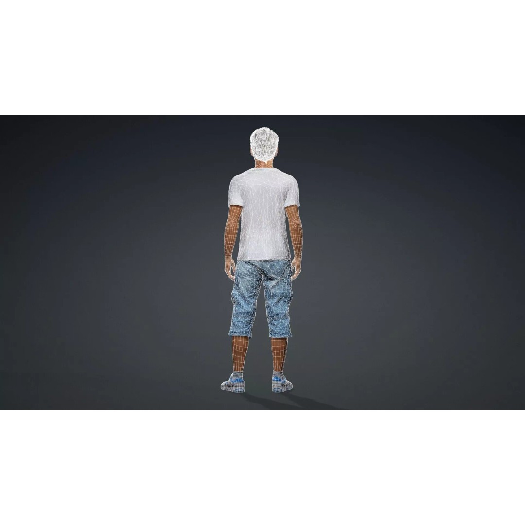 Realistic Old Man 3D Model – Rigged Character for Animation, FBX - View 16