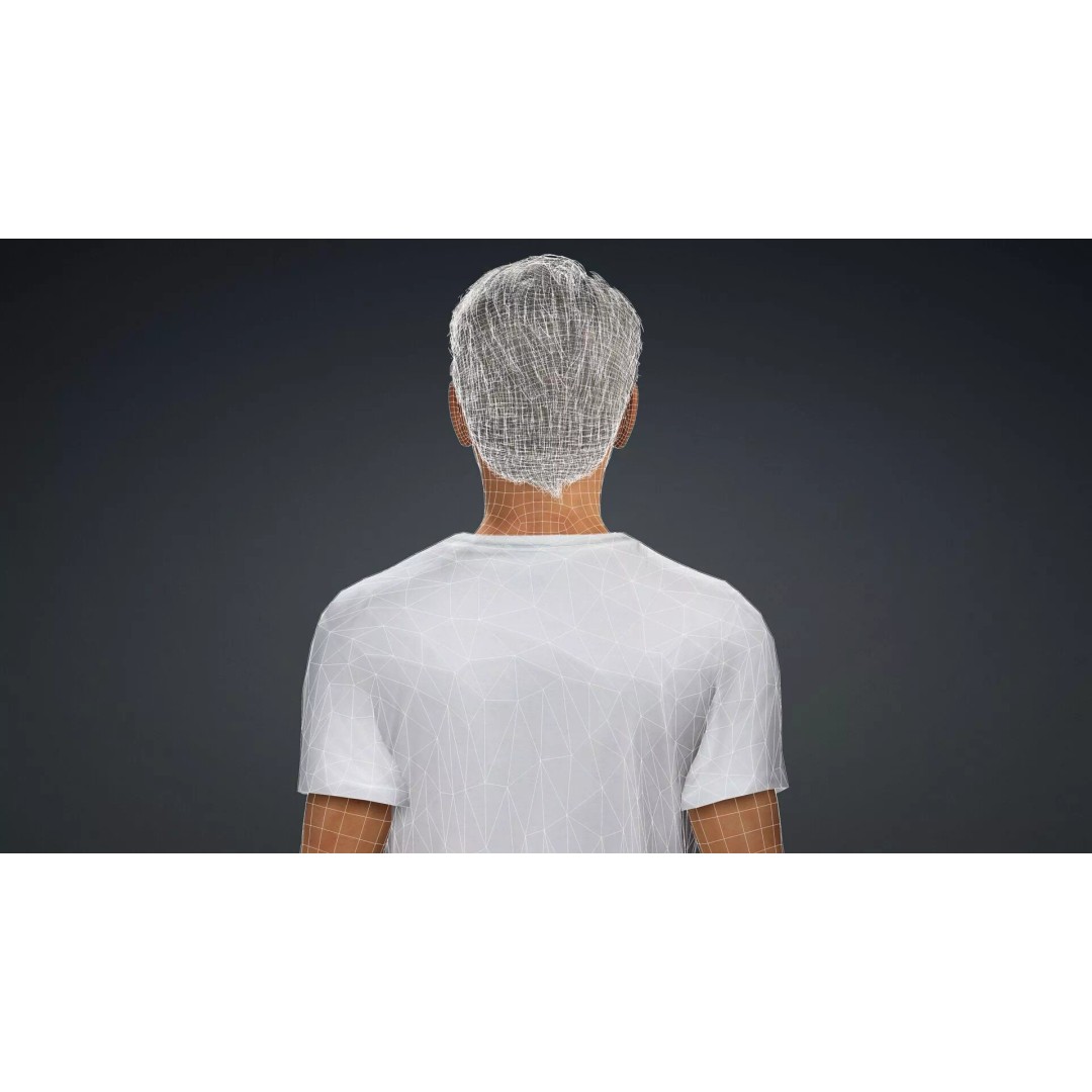 Realistic Old Man 3D Model – Rigged Character for Animation, FBX - View 17