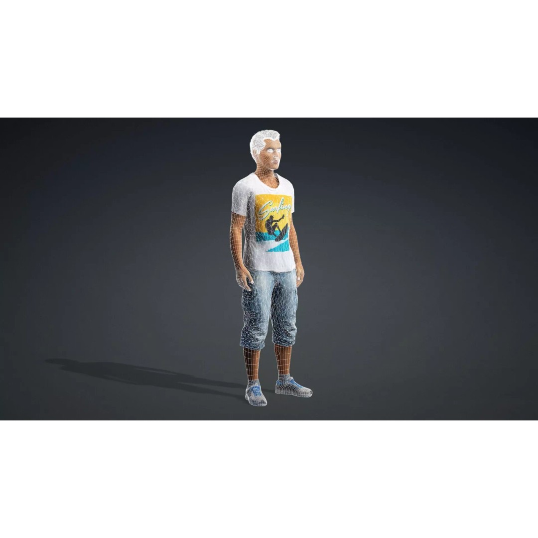 Realistic Old Man 3D Model – Rigged Character for Animation, FBX - View 21