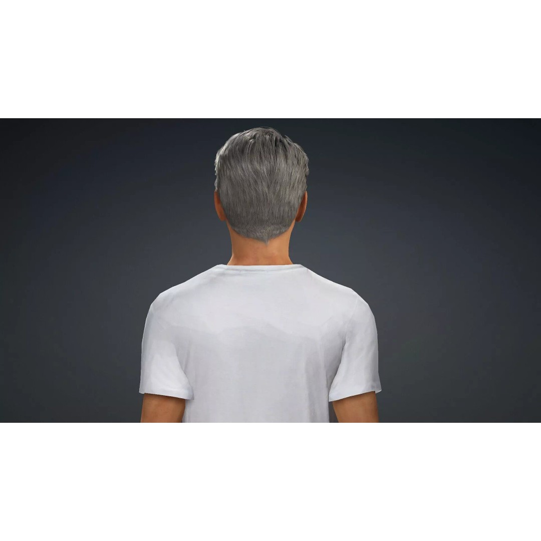 Realistic Old Man 3D Model – Rigged Character for Animation, FBX - View 7