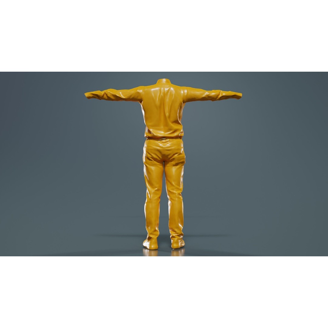Business Costume 5 3D Model – Low Poly Character with PBR Textures, FBX - View 15