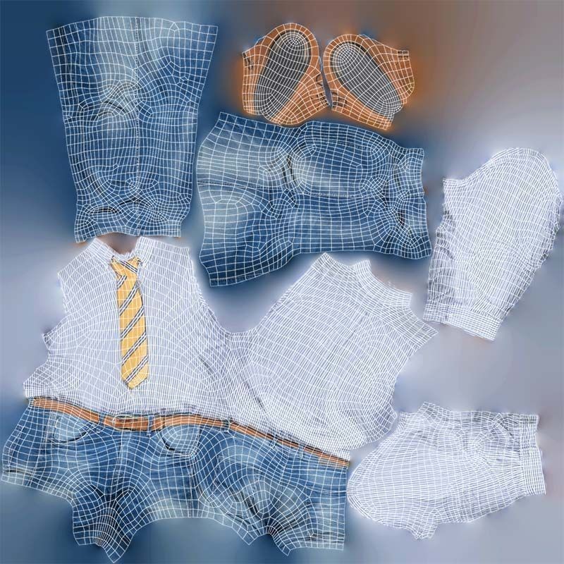 Business Costume 5 3D Model – Low Poly Character with PBR Textures, FBX - View 16