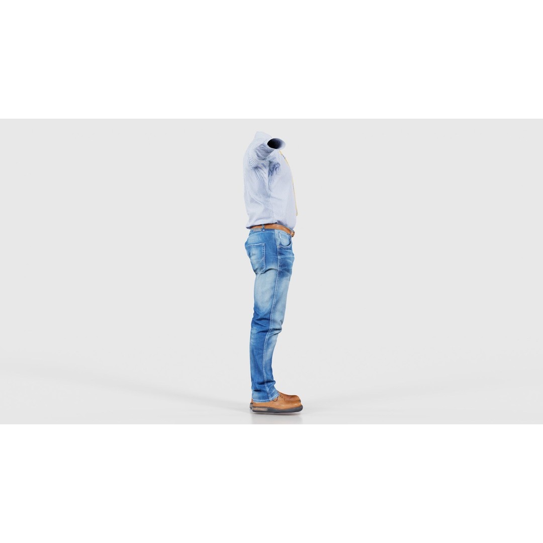 Business Costume 5 3D Model – Low Poly Character with PBR Textures, FBX - View 20