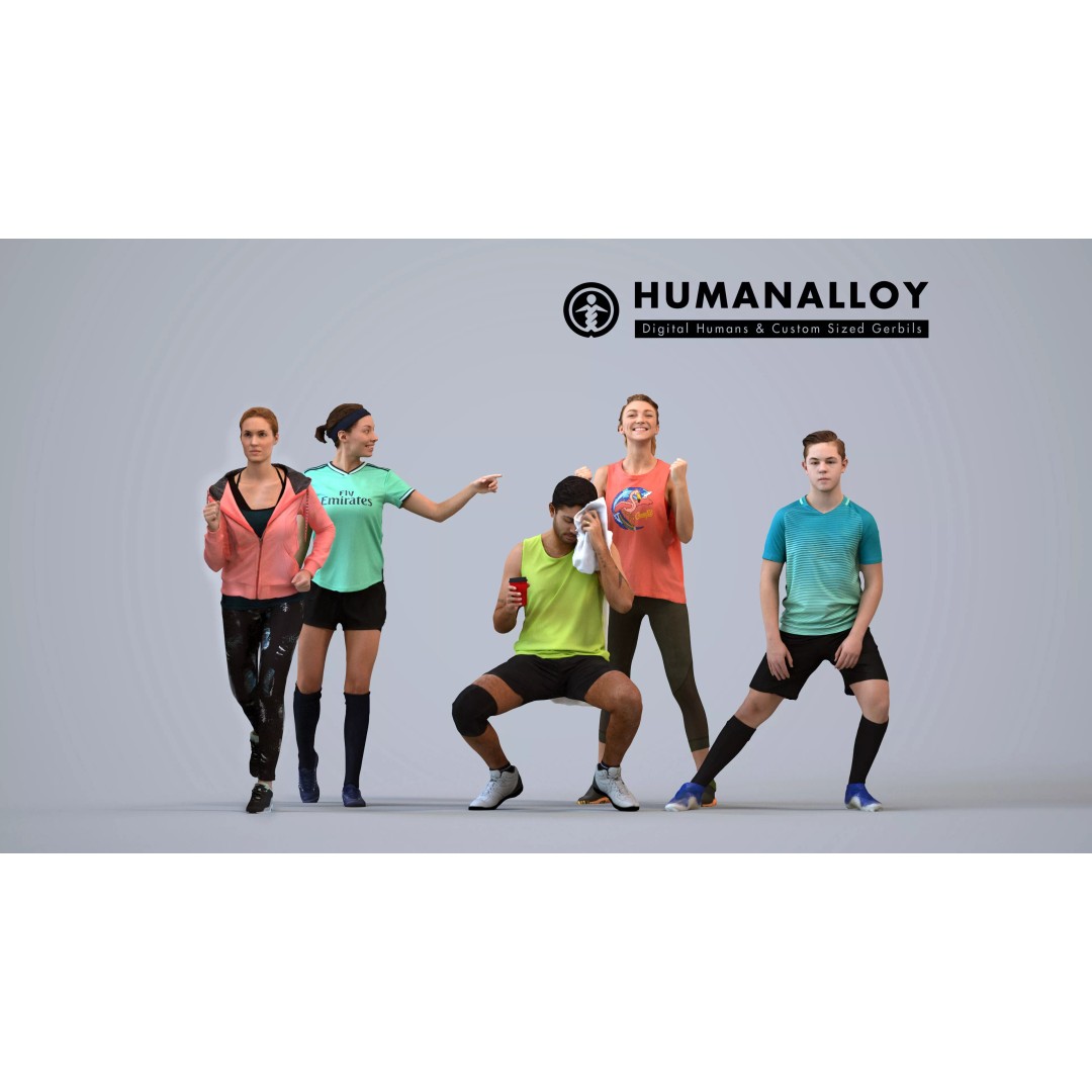 Basics0509 3D Model – Sport Character Set, FBX, PBR Textures - View 2