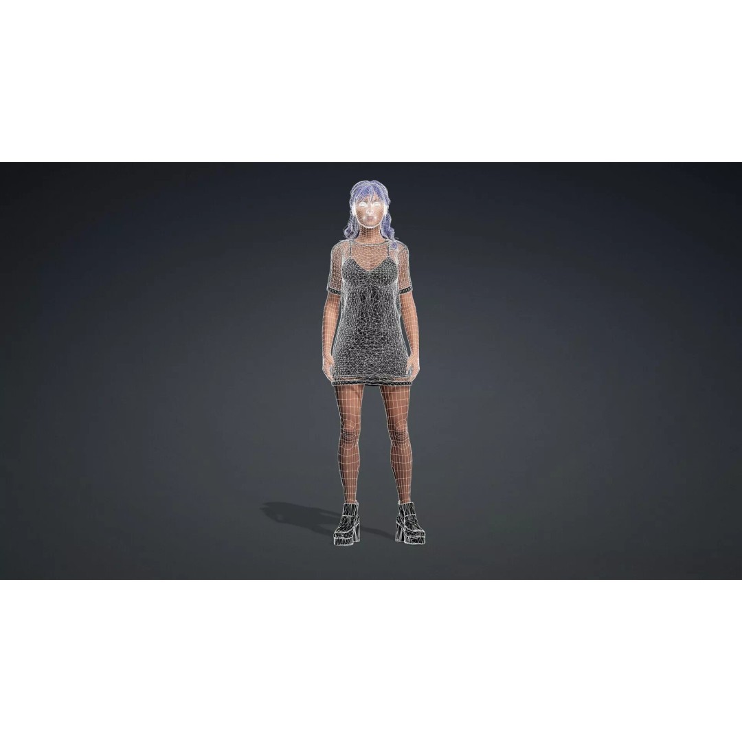 Female Character 3D Model – Realistic Rigged Asset for Animation - View 13