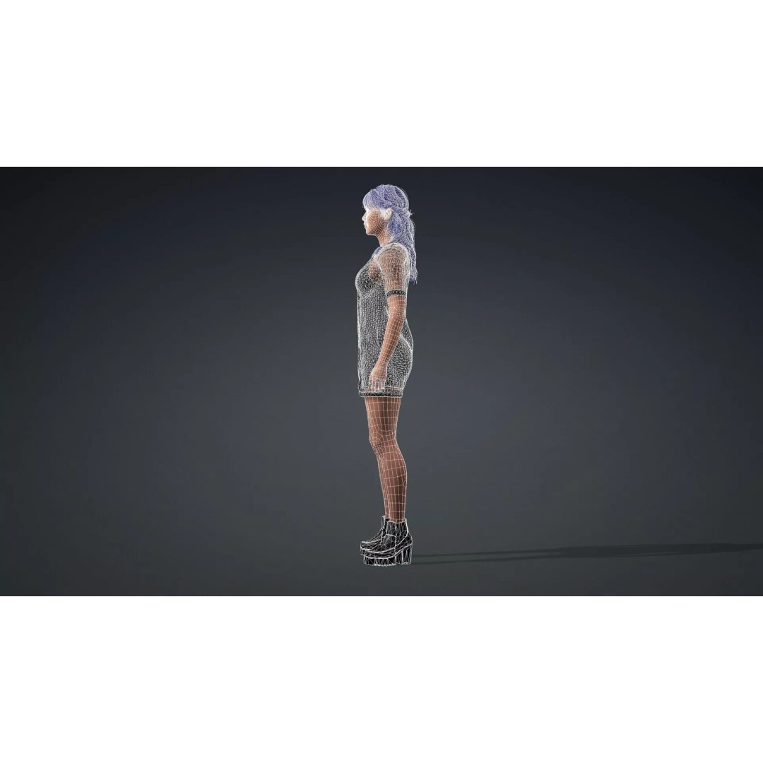 Female Character 3D Model – Realistic Rigged Asset for Animation - View 15