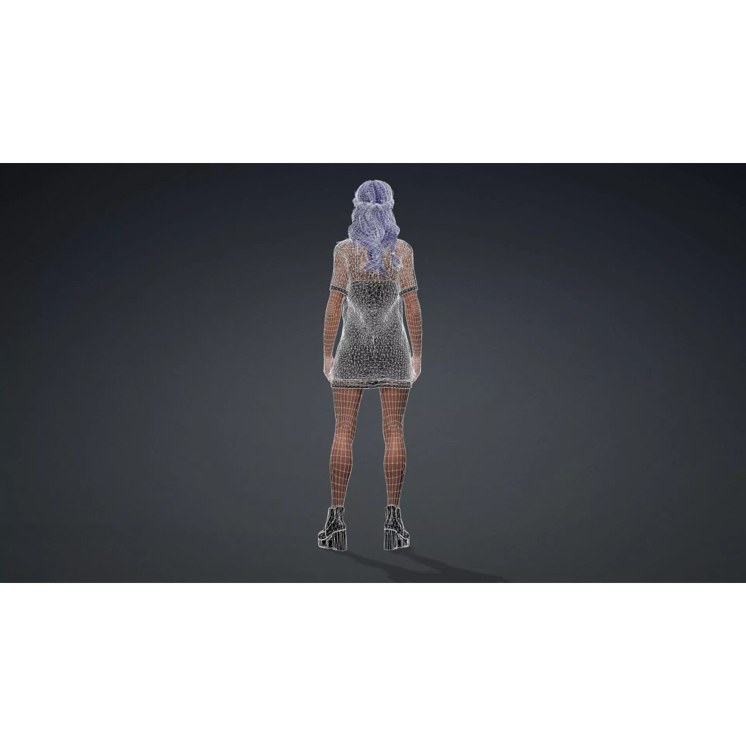 Female Character 3D Model – Realistic Rigged Asset for Animation - View 16