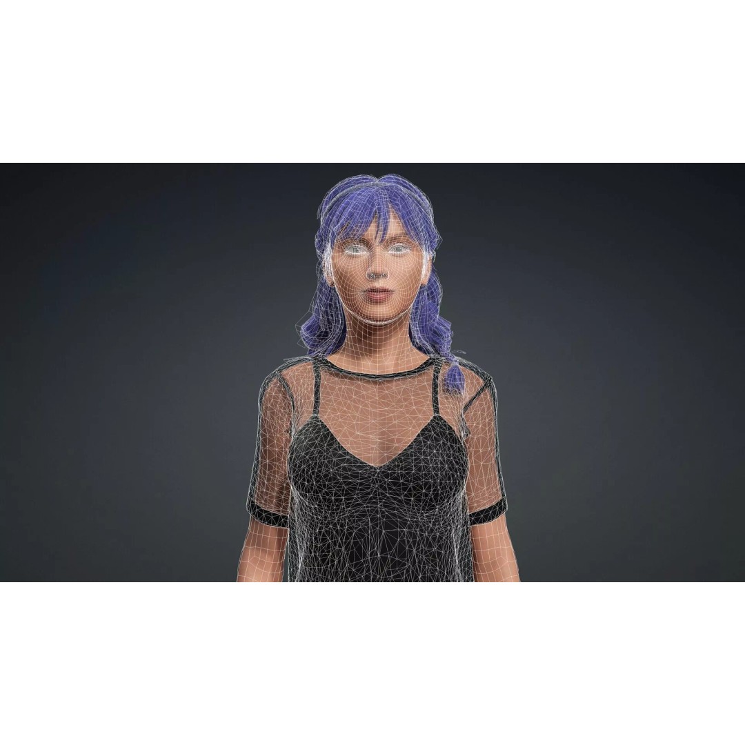 Female Character 3D Model – Realistic Rigged Asset for Animation - View 18