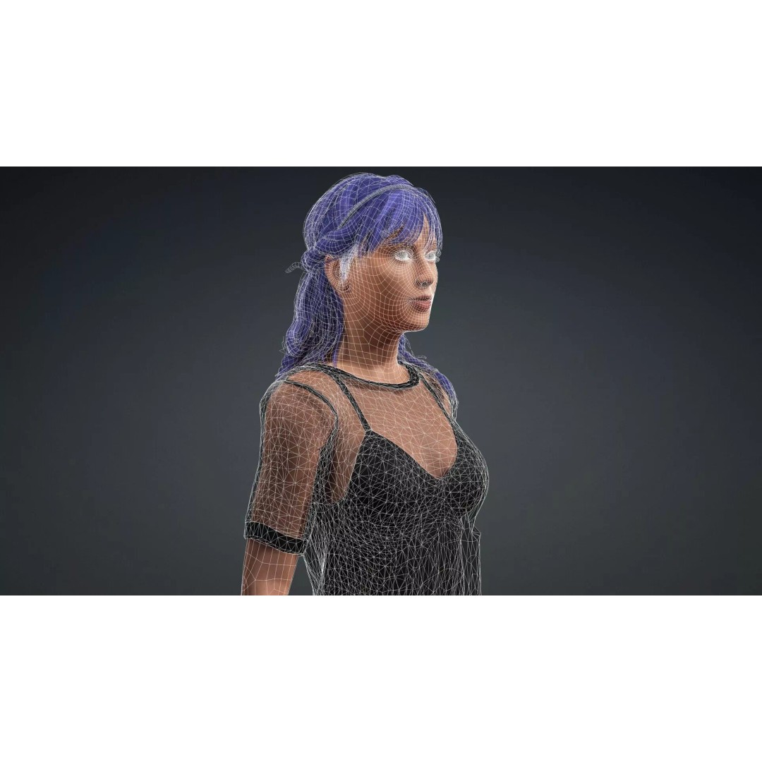 Female Character 3D Model – Realistic Rigged Asset for Animation - View 19