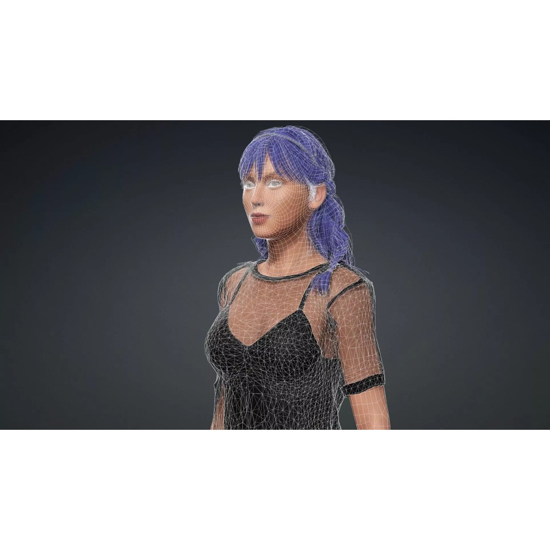 Female Character 3D Model – Realistic Rigged Asset for Animation - View 20