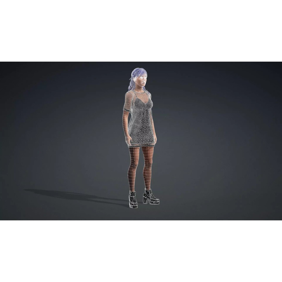 Female Character 3D Model – Realistic Rigged Asset for Animation - View 21