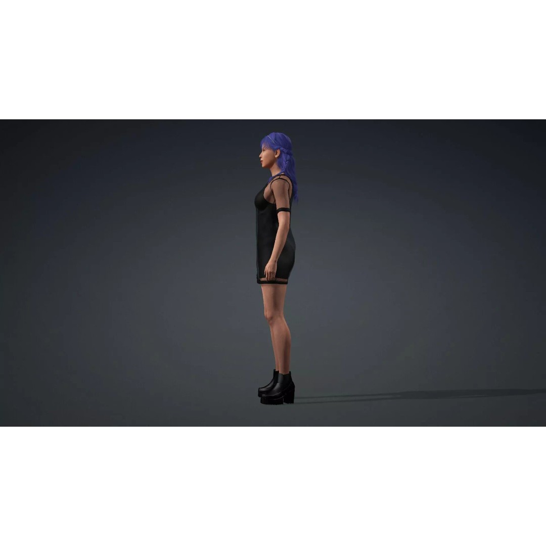 Female Character 3D Model – Realistic Rigged Asset for Animation - View 5