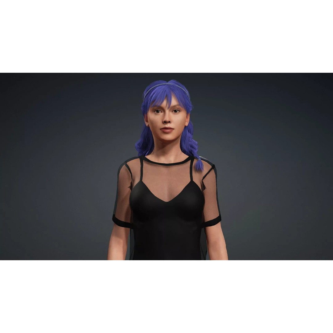 Female Character 3D Model – Realistic Rigged Asset for Animation - View 8