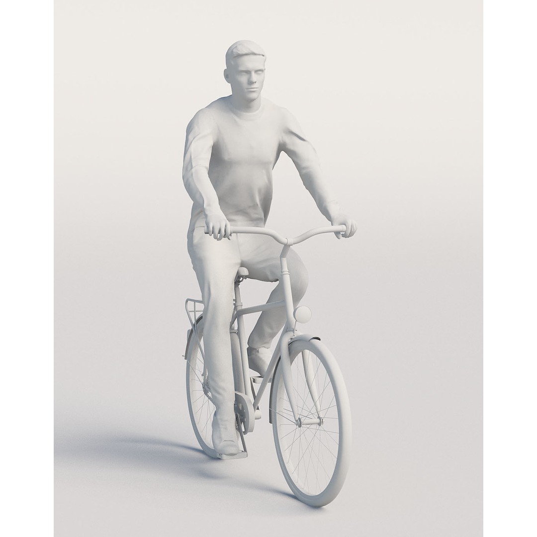 Humano Casual Man 3D Model – Rigged Character in Blue Sweater, FBX - View 5
