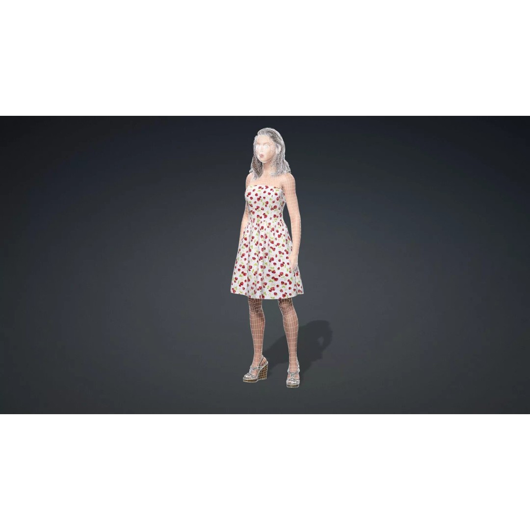 Beautiful Woman 3D Model – Realistic Character, Rigged, FBX