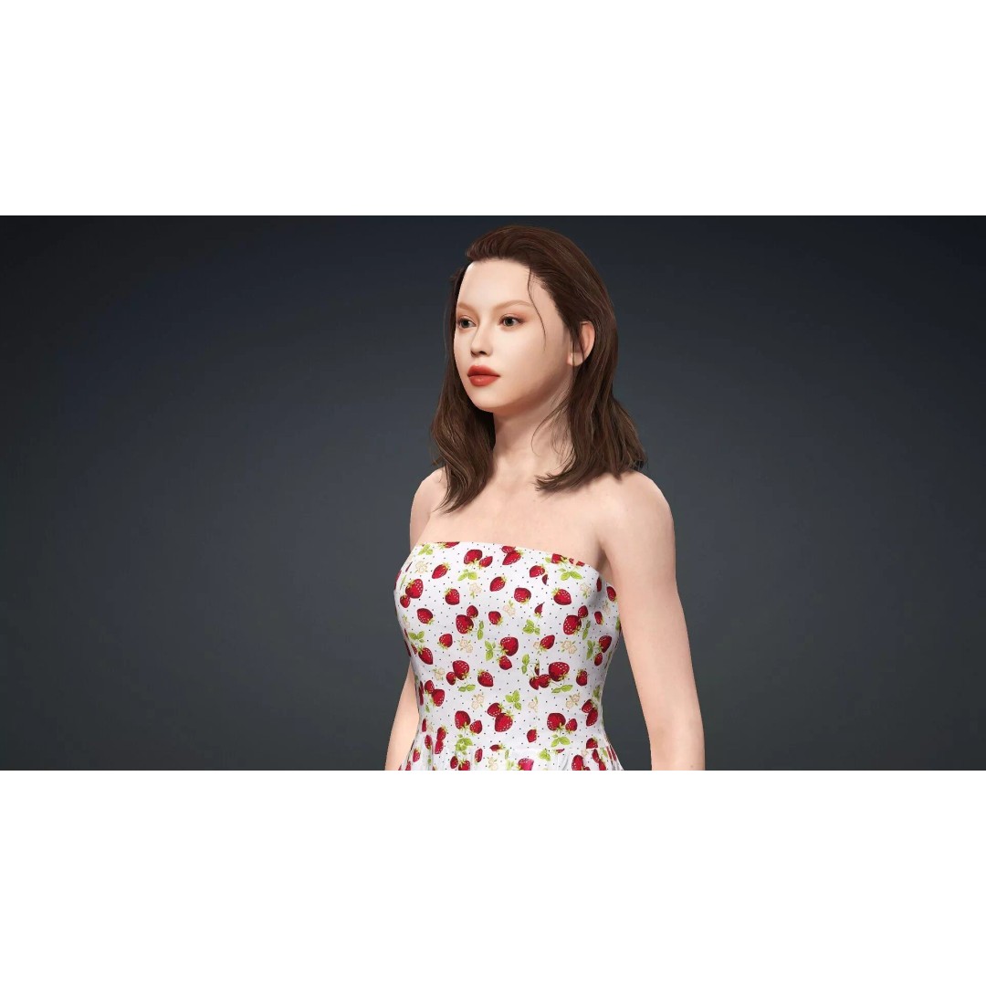 Beautiful Woman 3D Model – Realistic Character, Rigged, FBX - View 10