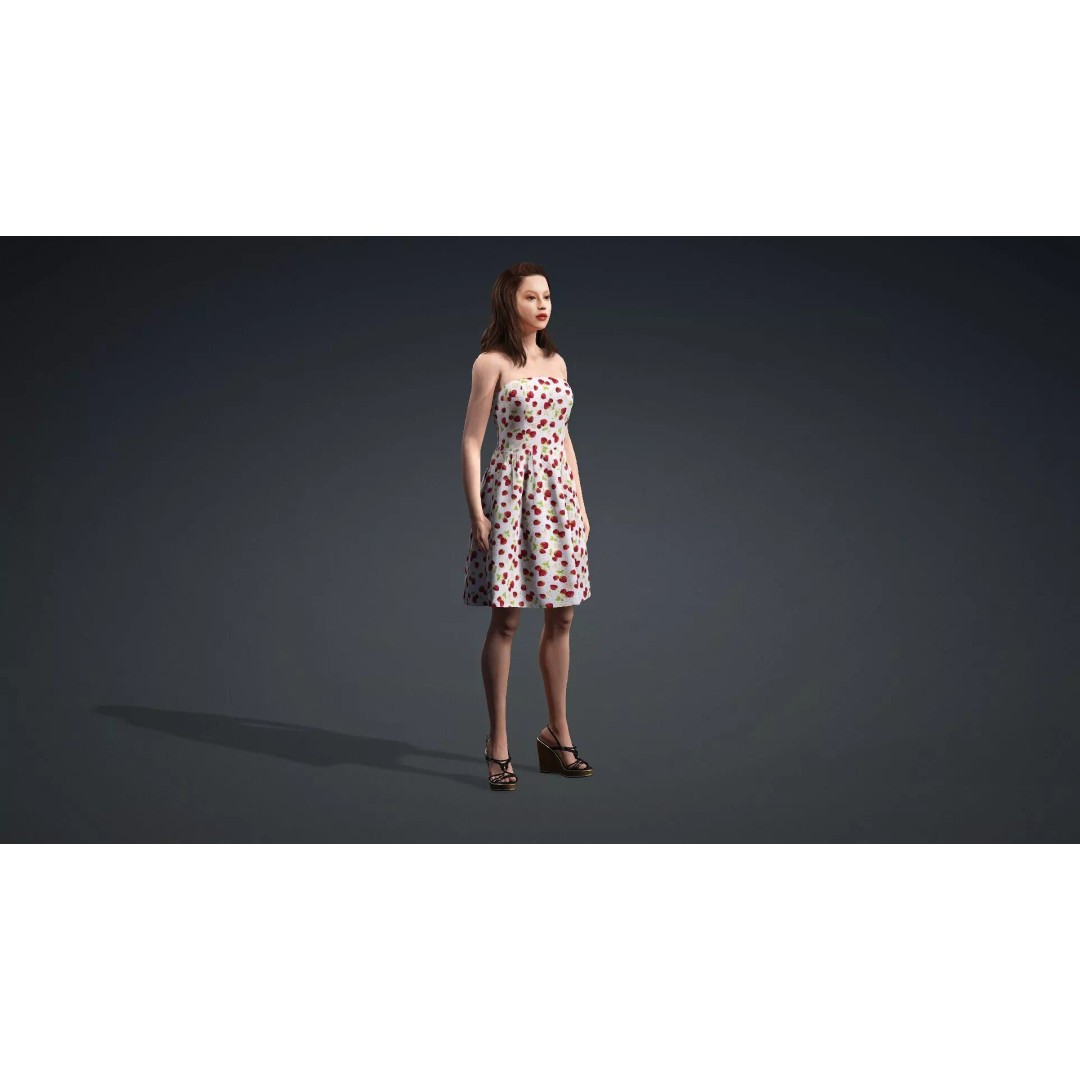 Beautiful Woman 3D Model – Realistic Character, Rigged, FBX - View 11
