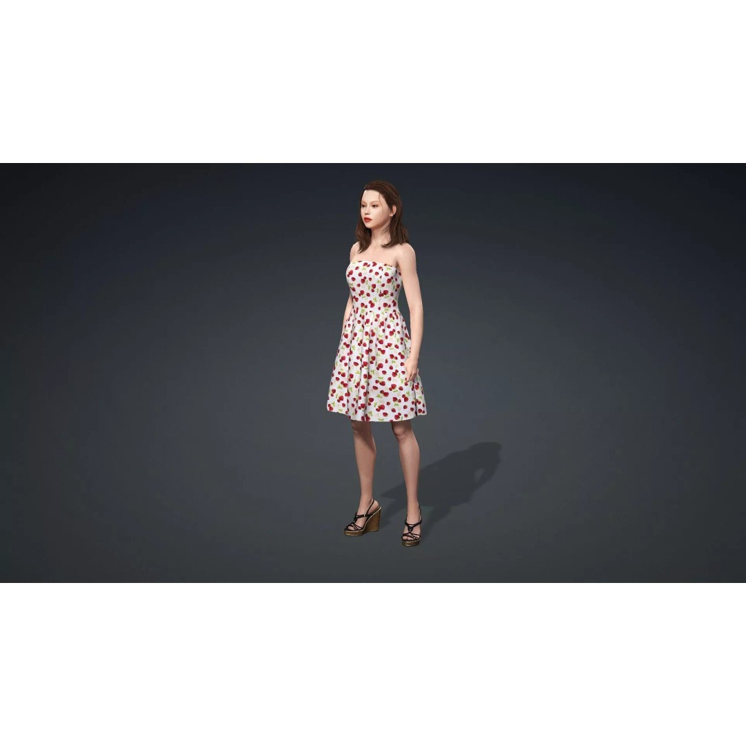 Beautiful Woman 3D Model – Realistic Character, Rigged, FBX - View 12