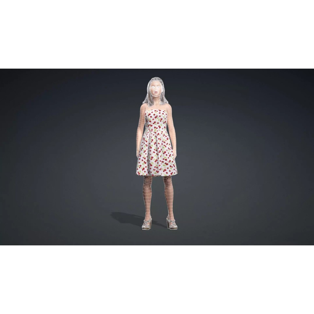 Beautiful Woman 3D Model – Realistic Character, Rigged, FBX - View 13