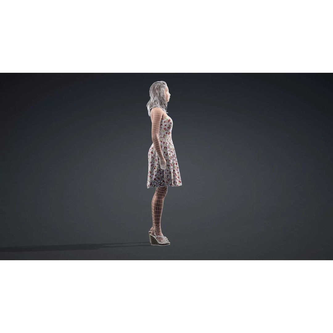 Beautiful Woman 3D Model – Realistic Character, Rigged, FBX - View 14