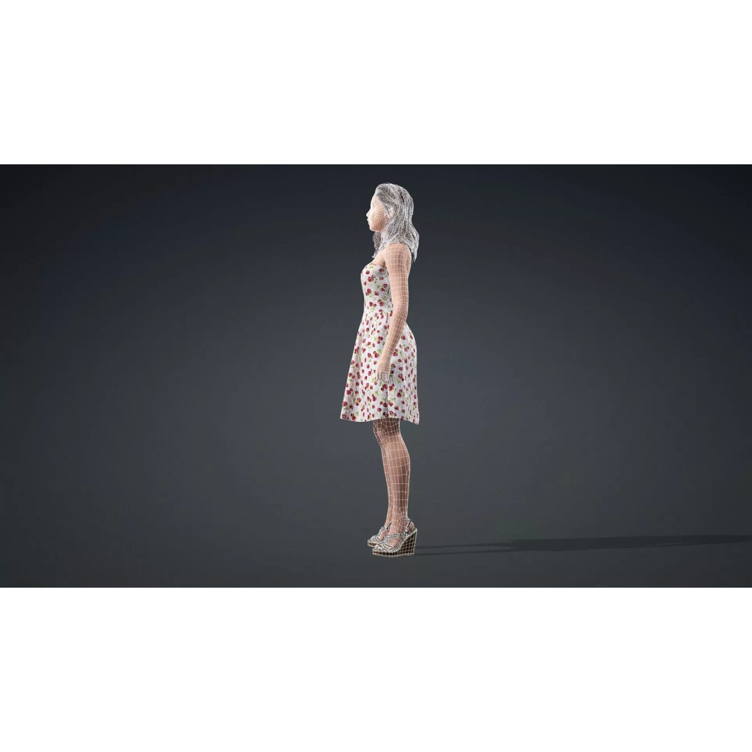 Beautiful Woman 3D Model – Realistic Character, Rigged, FBX - View 15