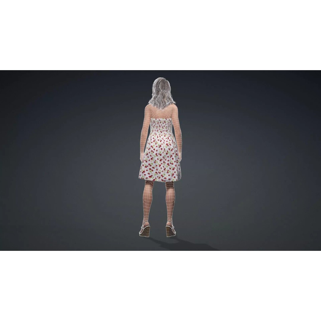 Beautiful Woman 3D Model – Realistic Character, Rigged, FBX - View 16