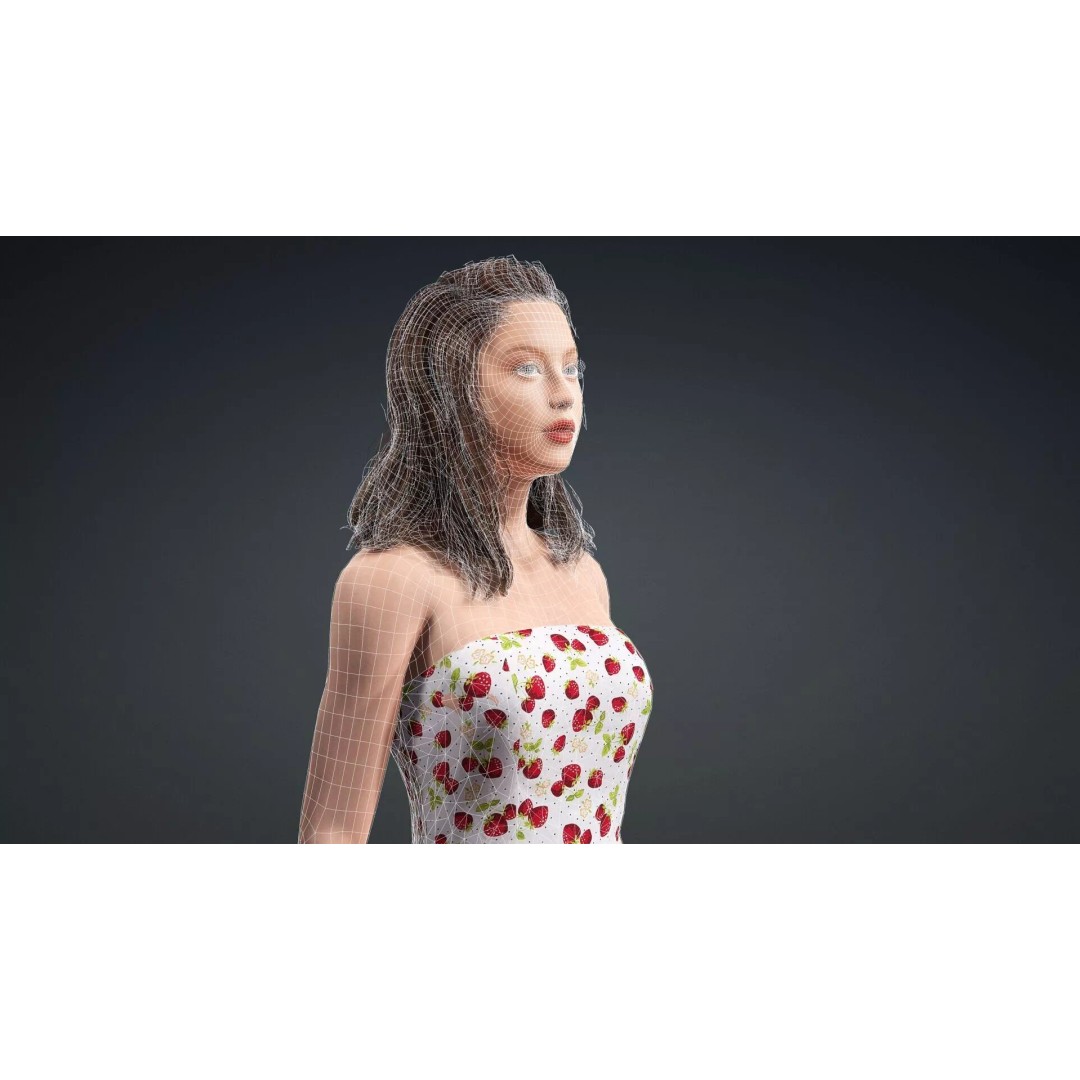 Beautiful Woman 3D Model – Realistic Character, Rigged, FBX - View 19