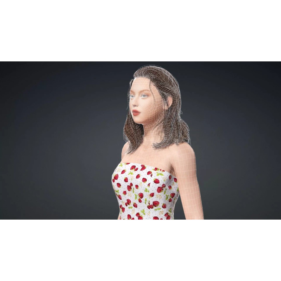 Beautiful Woman 3D Model – Realistic Character, Rigged, FBX - View 20