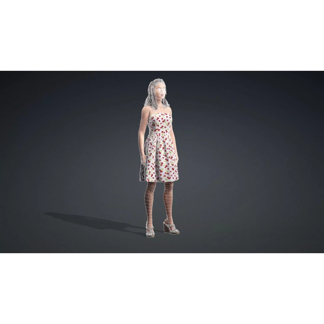 Beautiful Woman 3D Model – Realistic Character, Rigged, FBX - View 21