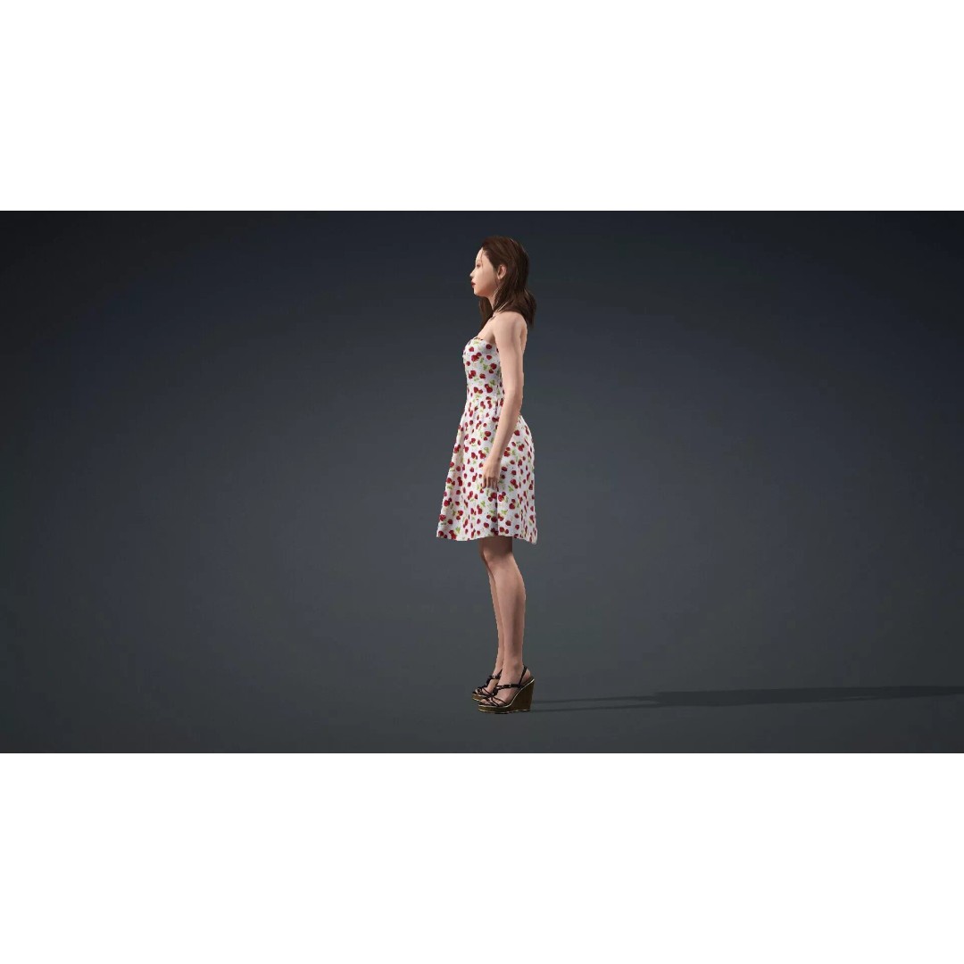 Beautiful Woman 3D Model – Realistic Character, Rigged, FBX - View 5