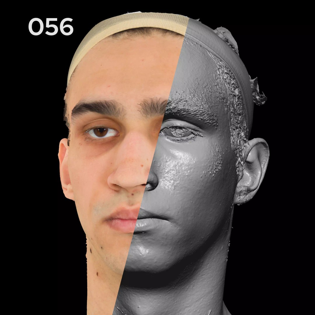 European Male 30s Head Scan 3D Model – High Poly Photogrammetry Asset, FBX