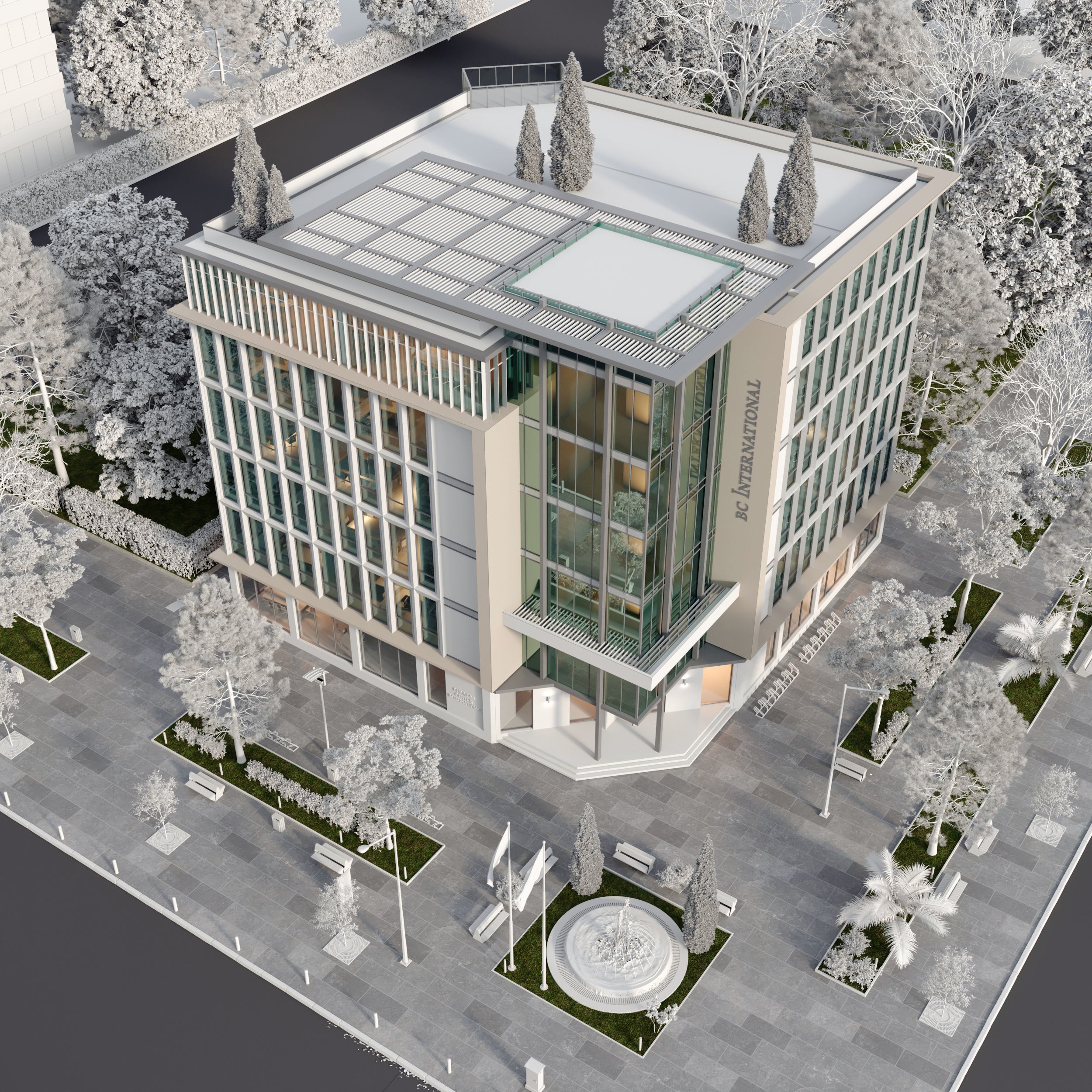 Office Building - PBR Game-Ready 3D Model