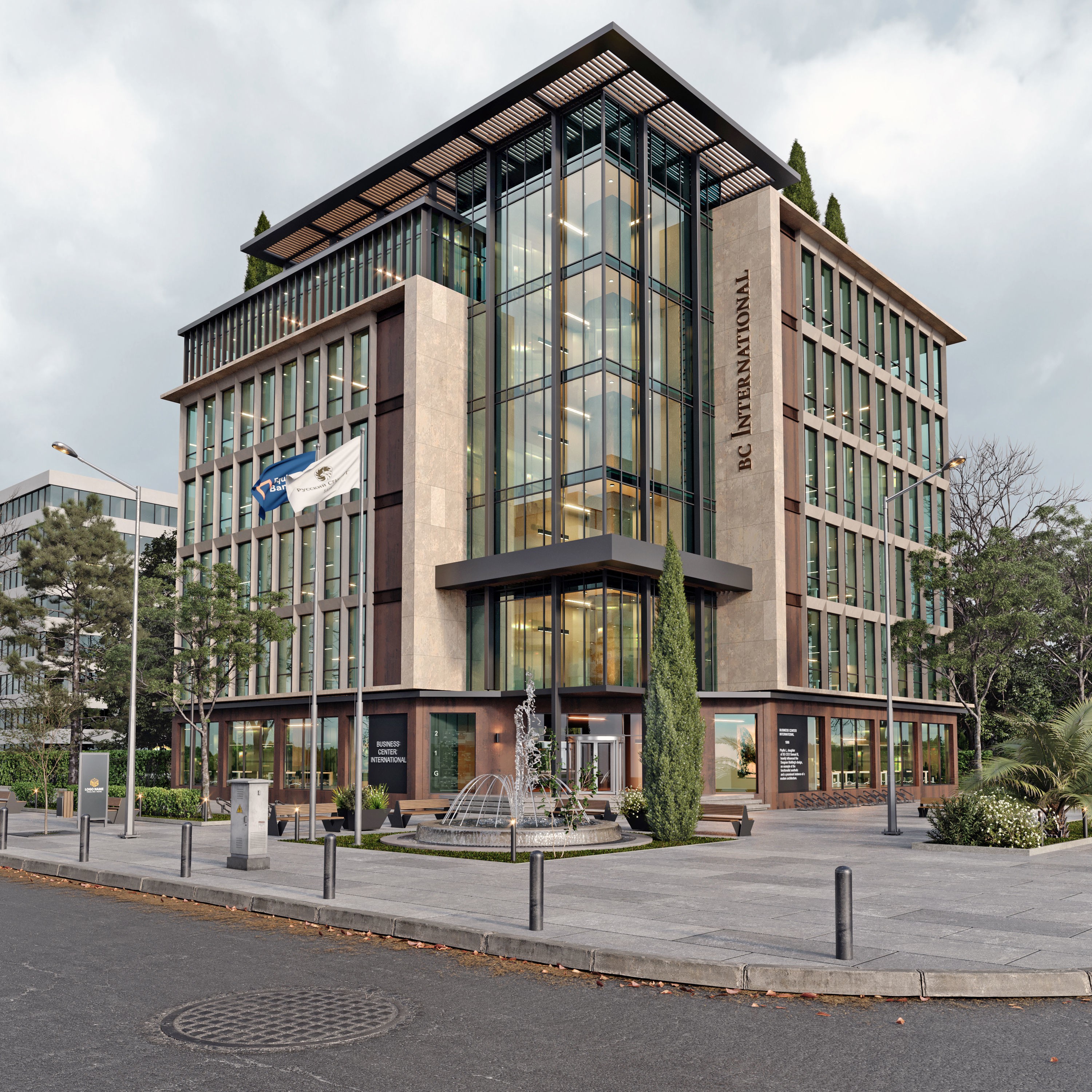 Office Building - PBR Game-Ready 3D Model - View 11