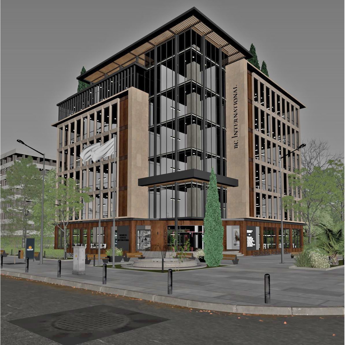 Office Building - PBR Game-Ready 3D Model - View 9