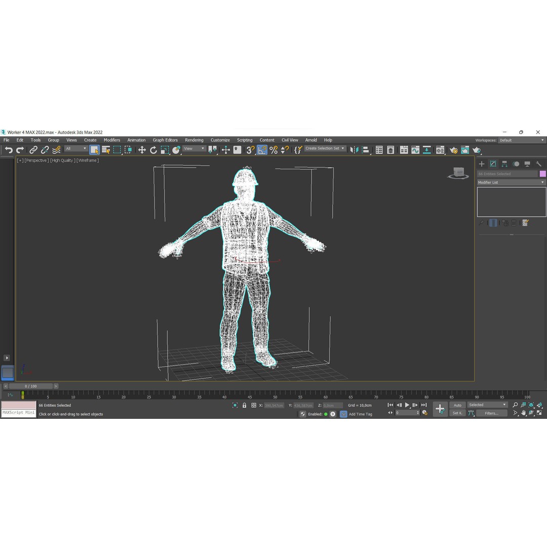Worker 4 3D Model – Low Poly Rigged Character with Animations, FBX