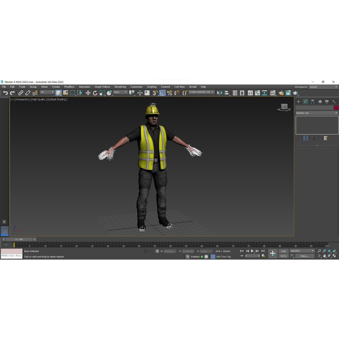 Worker 4 3D Model – Low Poly Rigged Character with Animations, FBX - View 15