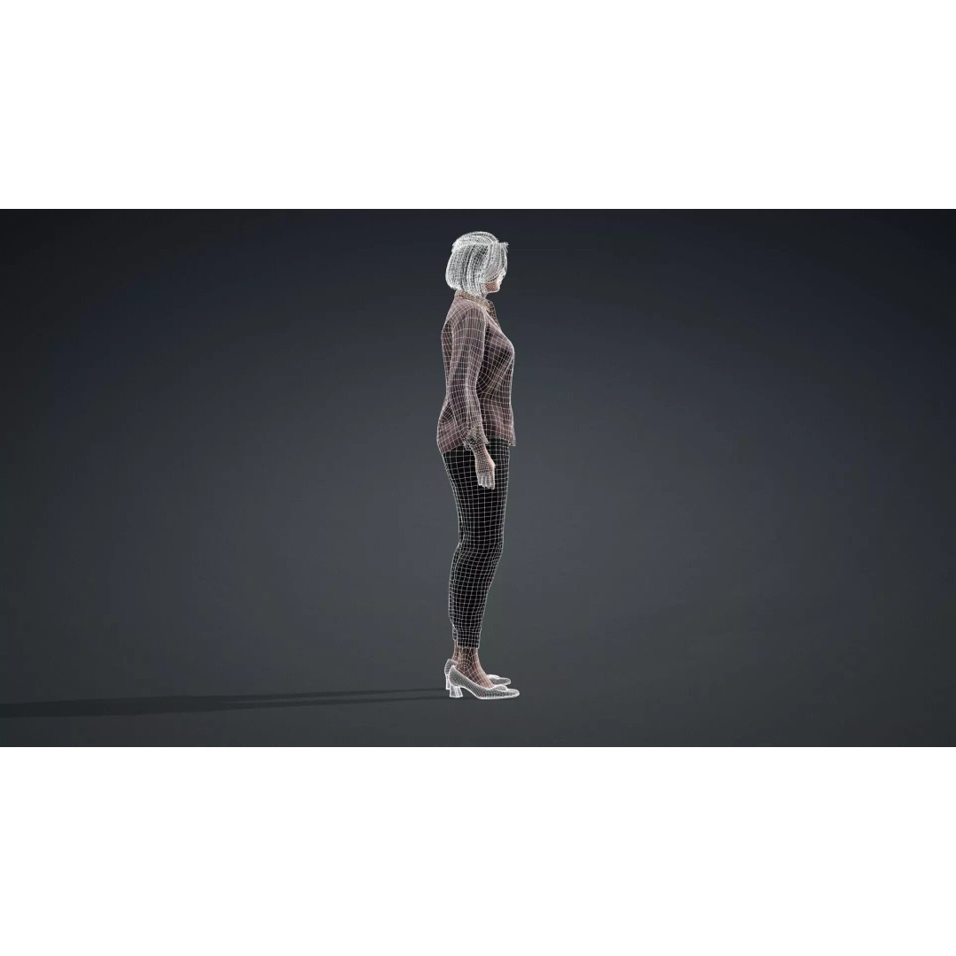 Realistic Asian Woman 3D Model – Rigged Character for Animation, FBX - View 14