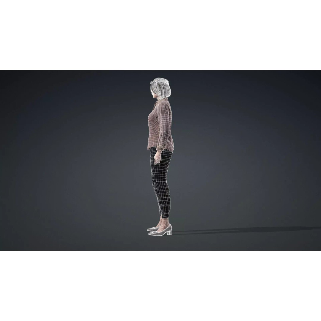 Realistic Asian Woman 3D Model – Rigged Character for Animation, FBX - View 15