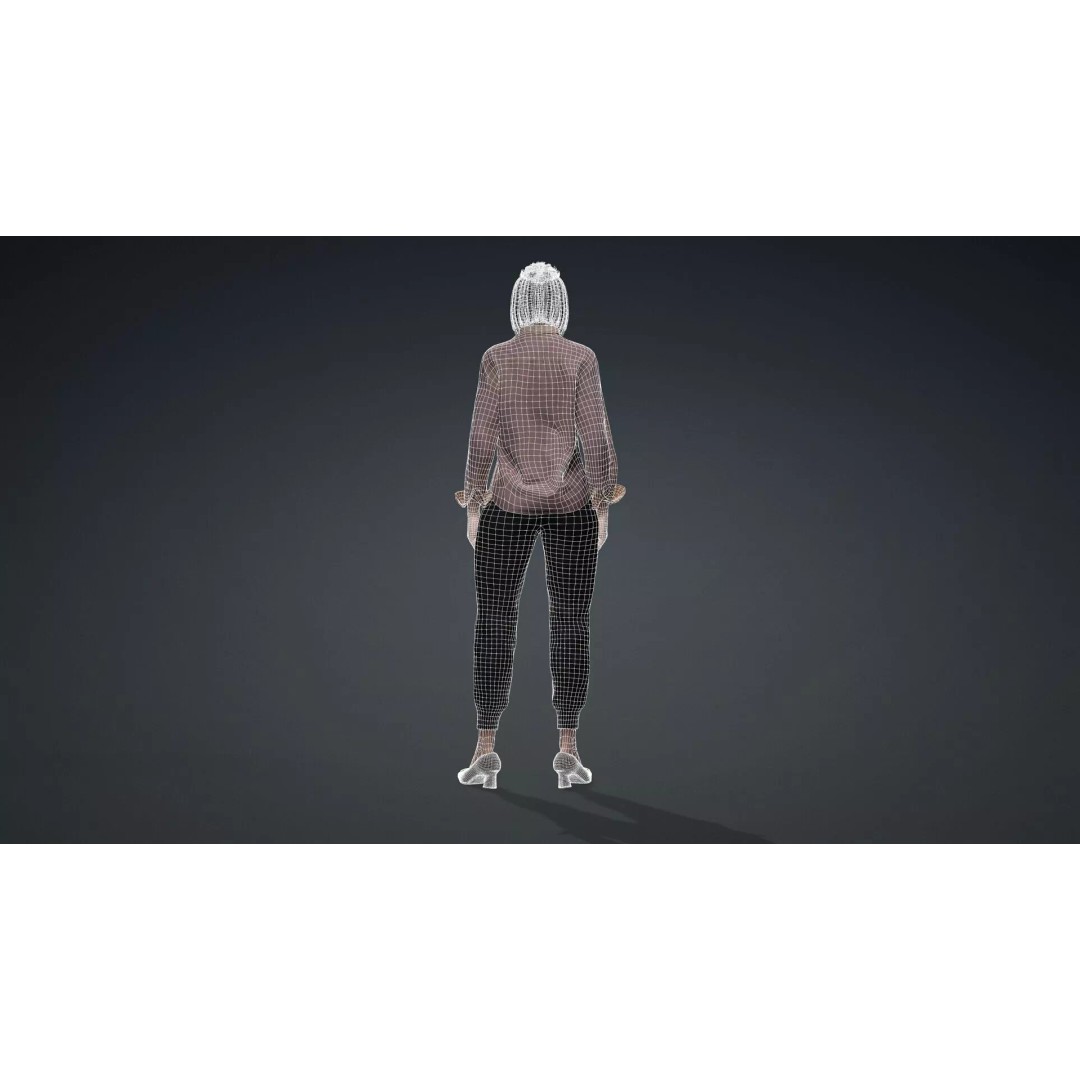 Realistic Asian Woman 3D Model – Rigged Character for Animation, FBX - View 16