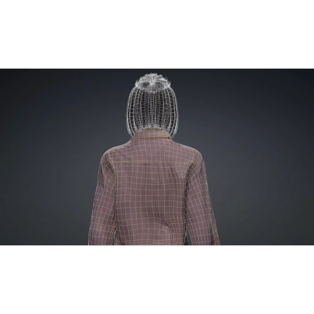 Realistic Asian Woman 3D Model – Rigged Character for Animation, FBX - View 17