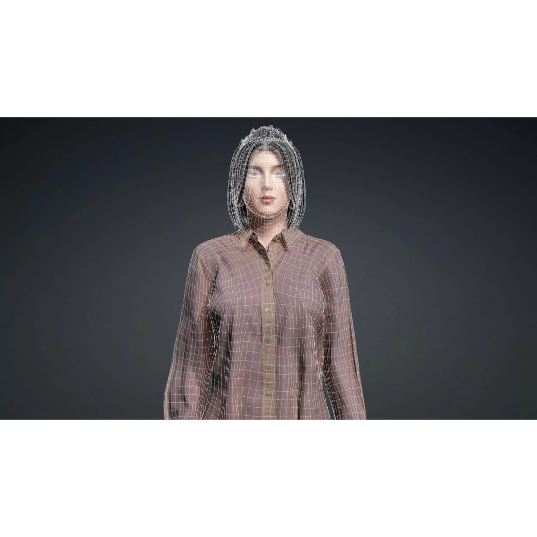Realistic Asian Woman 3D Model – Rigged Character for Animation, FBX - View 18