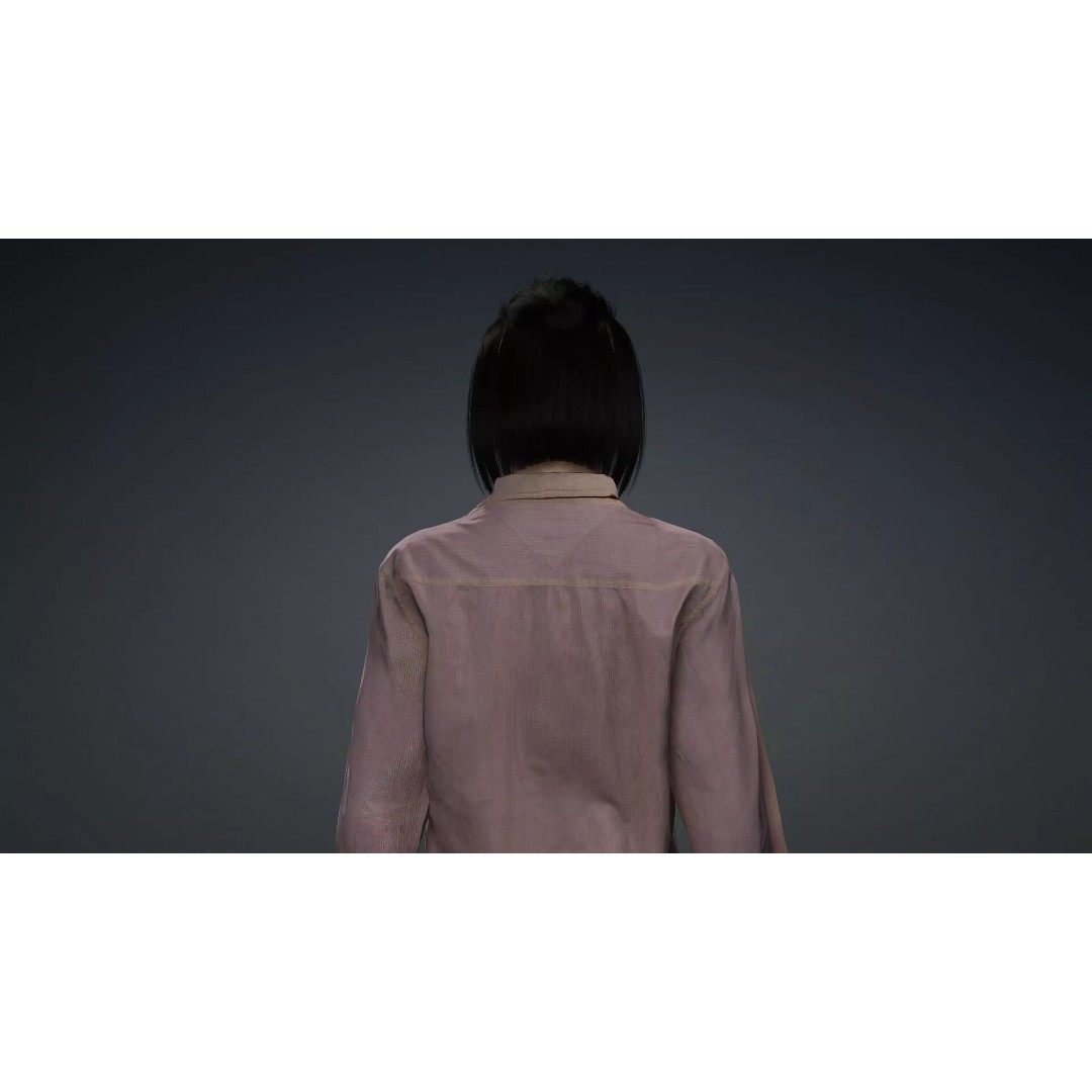 Realistic Asian Woman 3D Model – Rigged Character for Animation, FBX - View 7
