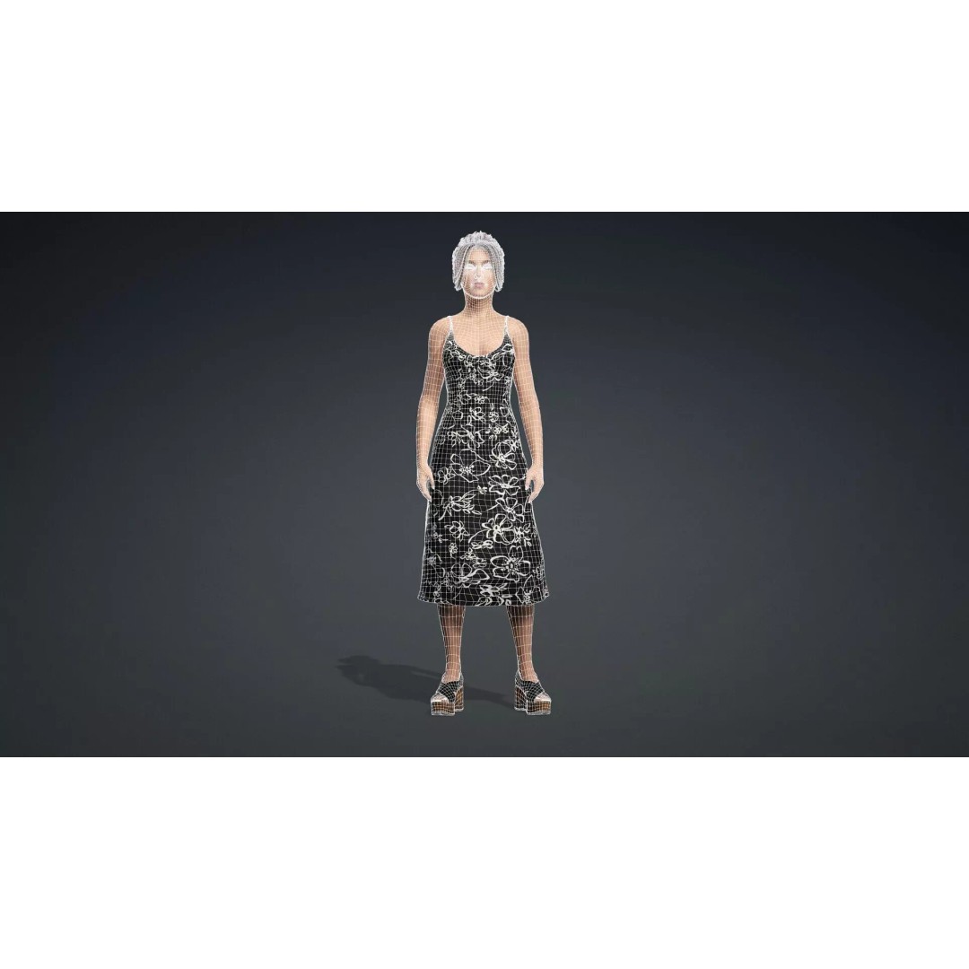 Beautiful Female Character 3D Model – Realistic Rigged Asset, FBX - View 13