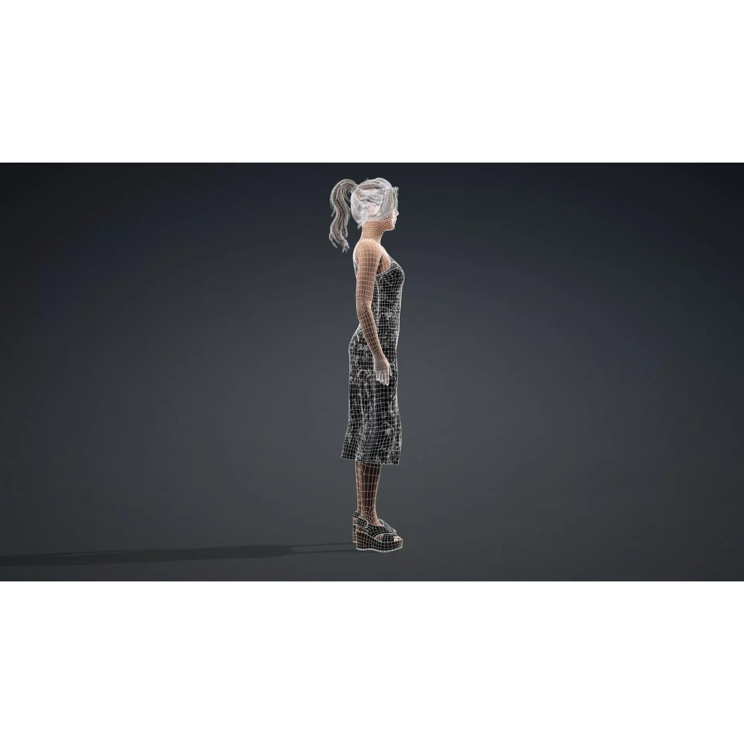 Beautiful Female Character 3D Model – Realistic Rigged Asset, FBX - View 14