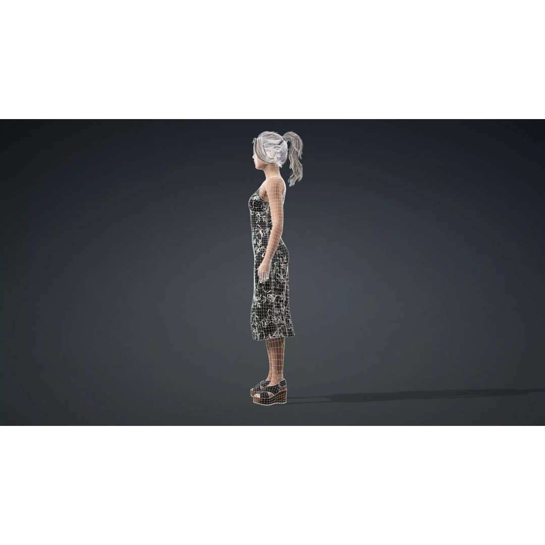 Beautiful Female Character 3D Model – Realistic Rigged Asset, FBX - View 15