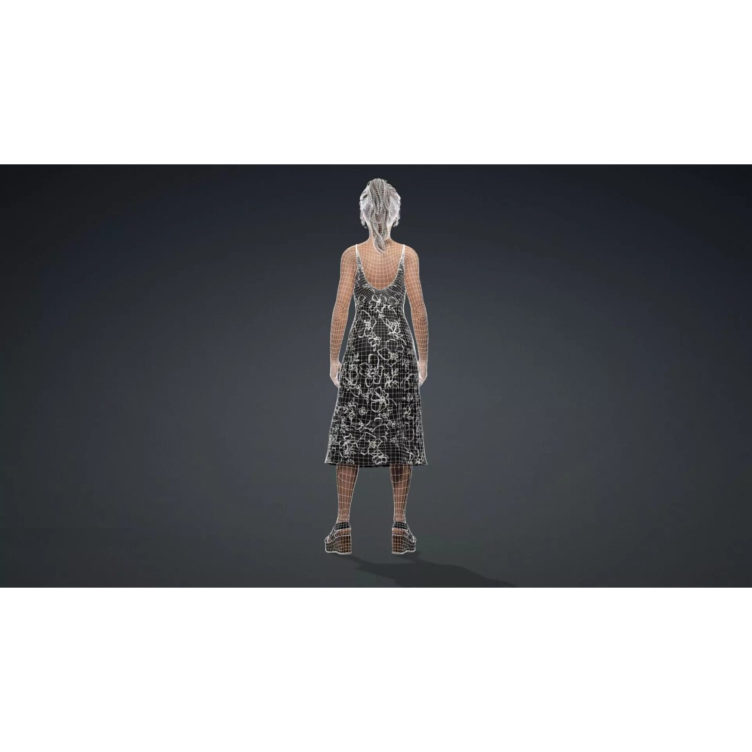 Beautiful Female Character 3D Model – Realistic Rigged Asset, FBX - View 16