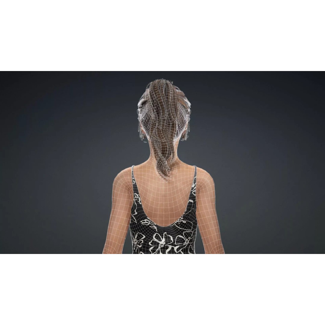 Beautiful Female Character 3D Model – Realistic Rigged Asset, FBX - View 17
