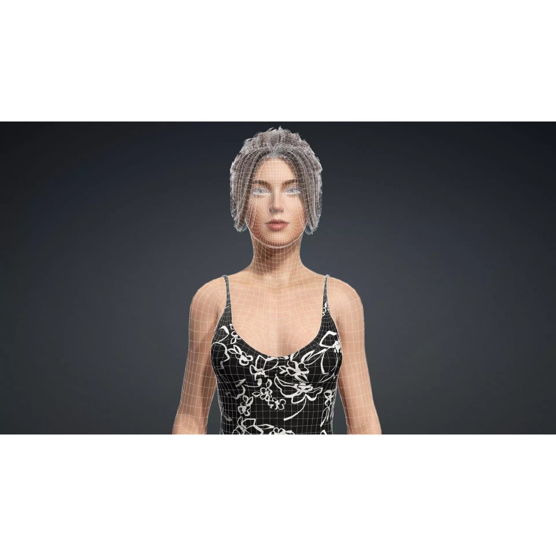 Beautiful Female Character 3D Model – Realistic Rigged Asset, FBX - View 18