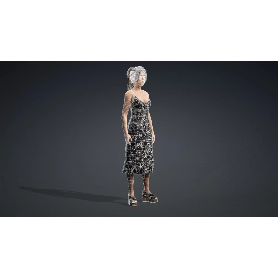 Beautiful Female Character 3D Model – Realistic Rigged Asset, FBX - View 21