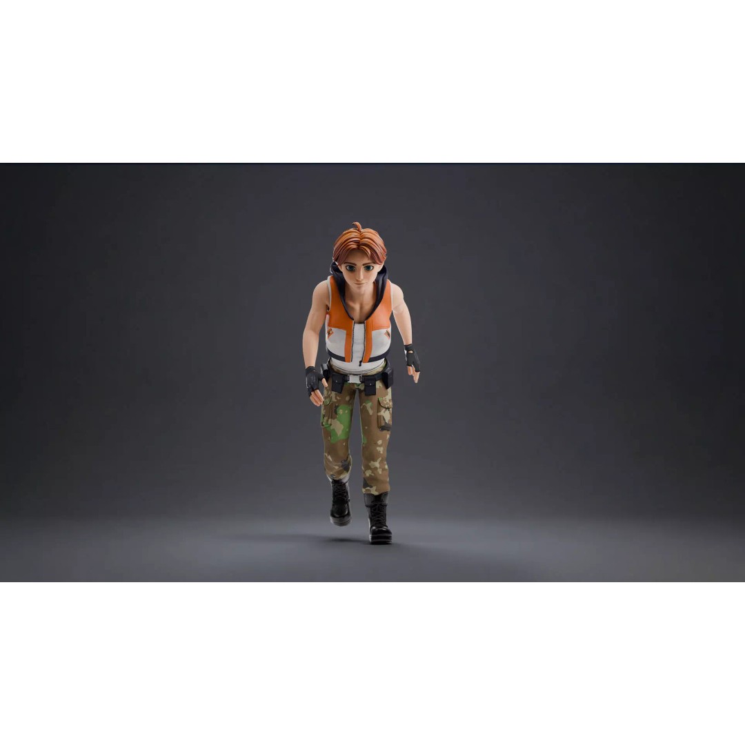 Blaze Carter 3D Model – Stylized Low Poly Game Character, Rigged - View 10
